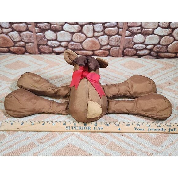 Vintage Hallmark Rodney The Reindeer Christmas Bean Bag Plush NYLON PUFFY 12" #A - Picture 7 of 8